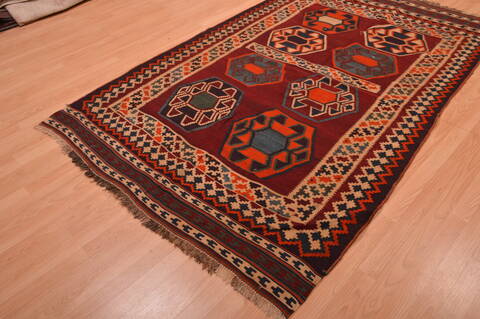 Kilim Brown Hand Knotted 50 X 82  Area Rug 100-109172 Image 5