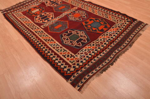 Kilim Brown Hand Knotted 50 X 82  Area Rug 100-109172 Image 6