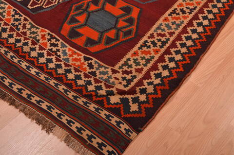Kilim Brown Hand Knotted 50 X 82  Area Rug 100-109172 Image 9