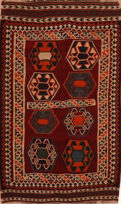 Kilim Brown Hand Knotted 50 X 82  Area Rug 100-109172 Image 0