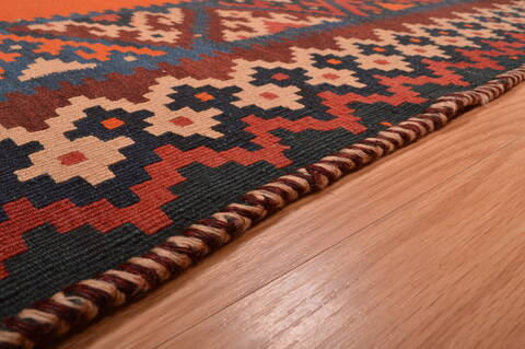 Kilim Brown Flat Woven 411 X 84  Area Rug 100-109174 Image 11