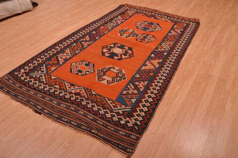 Kilim Brown Flat Woven 411 X 84  Area Rug 100-109174 Image 5
