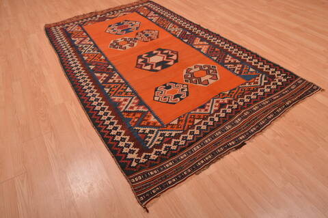 Kilim Brown Flat Woven 411 X 84  Area Rug 100-109174 Image 6