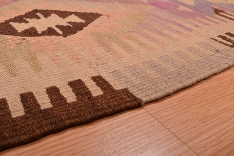 Kilim Beige Flat Woven 411 X 711  Area Rug 100-109175 Image 12