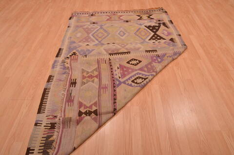 Kilim Beige Flat Woven 411 X 711  Area Rug 100-109175 Image 14