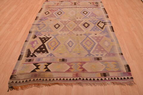 Kilim Beige Flat Woven 411 X 711  Area Rug 100-109175 Image 1