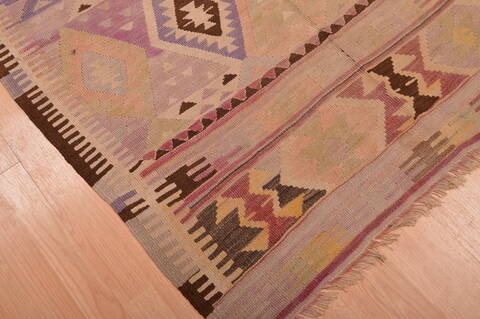 Kilim Beige Flat Woven 411 X 711  Area Rug 100-109175 Image 7