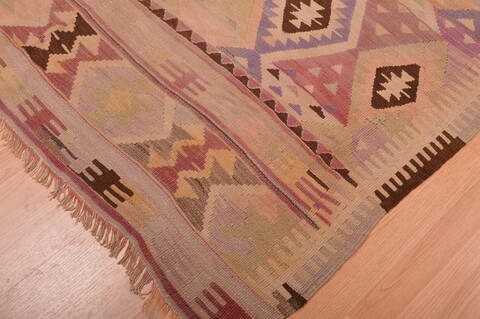 Kilim Beige Flat Woven 411 X 711  Area Rug 100-109175 Image 8