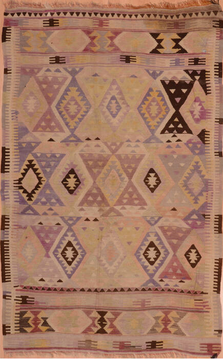 Kilim Beige Flat Woven 411 X 711  Area Rug 100-109175 Image 0