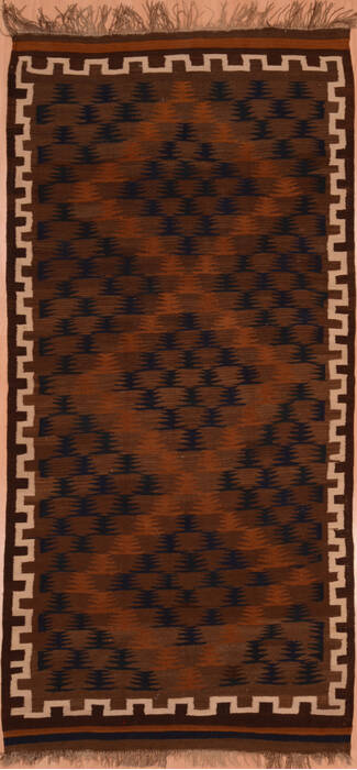 Kilim Brown Flat Woven 41 X 84  Area Rug 100-109180 Image 0