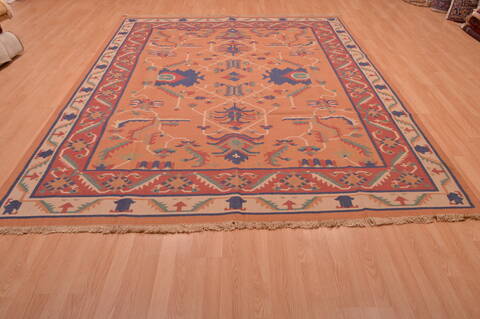 Kilim Red Flat Woven 710 X 99  Area Rug 100-109182 Image 10