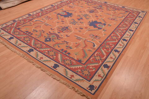 Kilim Red Flat Woven 710 X 99  Area Rug 100-109182 Image 11