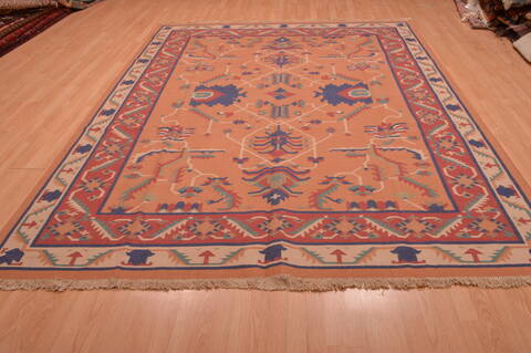 Kilim Red Flat Woven 710 X 99  Area Rug 100-109182 Image 7