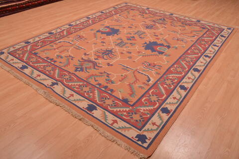 Kilim Red Flat Woven 710 X 99  Area Rug 100-109182 Image 8