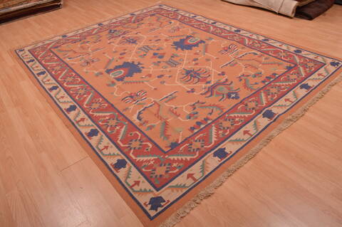 Kilim Red Flat Woven 710 X 99  Area Rug 100-109182 Image 9