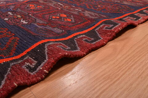 Kilim Red Hand Knotted 611 X 111  Area Rug 100-109186 Image 14