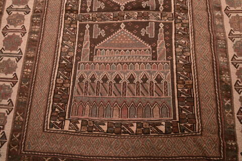 Kilim Brown Hand Knotted 54 X 86  Area Rug 100-109187 Image 8