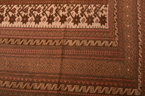 Kilim Beige Hand Knotted 52 X 91  Area Rug 100-109188 Image 11