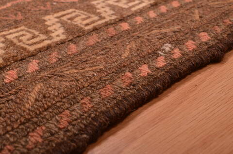 Kilim Beige Hand Knotted 52 X 91  Area Rug 100-109188 Image 12