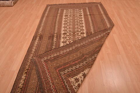 Kilim Beige Hand Knotted 52 X 91  Area Rug 100-109188 Image 14