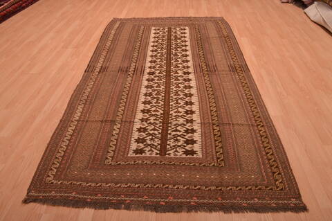 Kilim Beige Hand Knotted 52 X 91  Area Rug 100-109188 Image 1