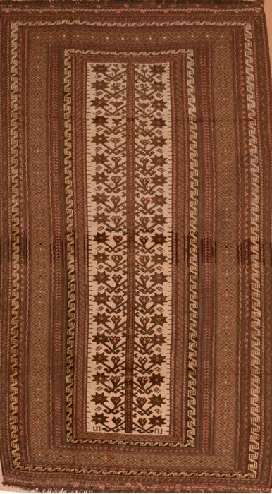 Kilim Beige Hand Knotted 52 X 91  Area Rug 100-109188 Image 0