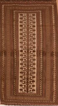 Kilim Beige Hand Knotted 5'2" X 9'1"  Area Rug 100-109188