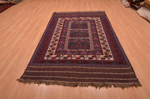 Baluch Blue Hand Knotted 50 X 85  Area Rug 100-109193 Image 1