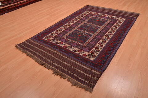 Baluch Blue Hand Knotted 50 X 85  Area Rug 100-109193 Image 2