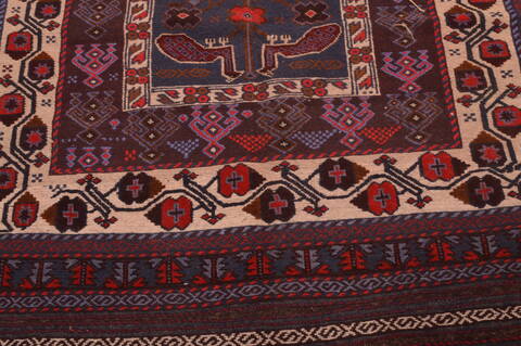 Baluch Blue Hand Knotted 50 X 85  Area Rug 100-109193 Image 7