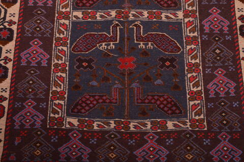 Baluch Blue Hand Knotted 50 X 85  Area Rug 100-109193 Image 8