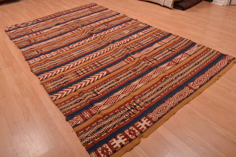 Kilim Red Flat Woven 64 X 106  Area Rug 100-109195 Image 3