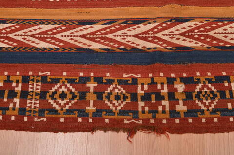Kilim Red Flat Woven 64 X 106  Area Rug 100-109195 Image 6