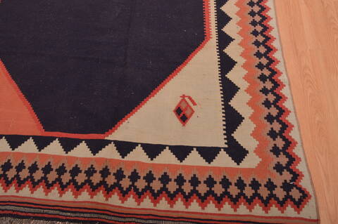 Kilim Blue Flat Woven 67 X 99  Area Rug 100-109196 Image 8