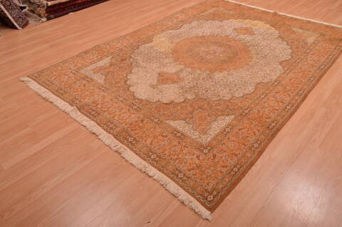 Mood Beige Hand Knotted 68 X 95  Area Rug 100-109203 Image 2