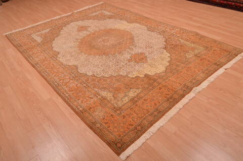 Mood Beige Hand Knotted 68 X 95  Area Rug 100-109203 Image 6
