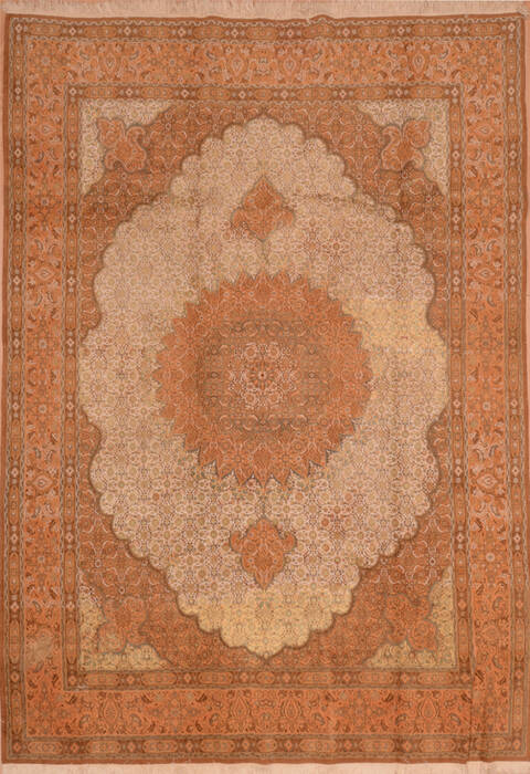 Mood Beige Hand Knotted 68 X 95  Area Rug 100-109203 Image 0