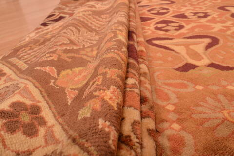 Kurdi Beige Hand Knotted 69 X 88  Area Rug 100-109204 Image 12