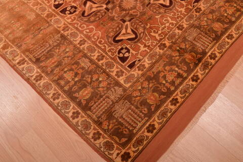 Kurdi Beige Hand Knotted 69 X 88  Area Rug 100-109204 Image 6