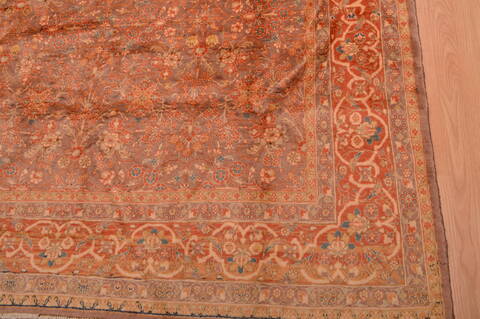 Kashan Orange Hand Knotted 68 X 94  Area Rug 100-109207 Image 10