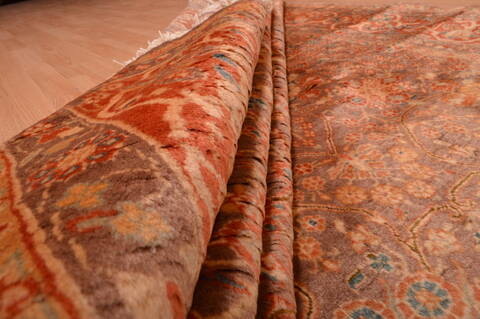 Kashan Orange Hand Knotted 68 X 94  Area Rug 100-109207 Image 12