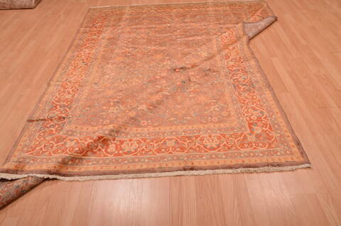 Kashan Orange Hand Knotted 68 X 94  Area Rug 100-109207 Image 14