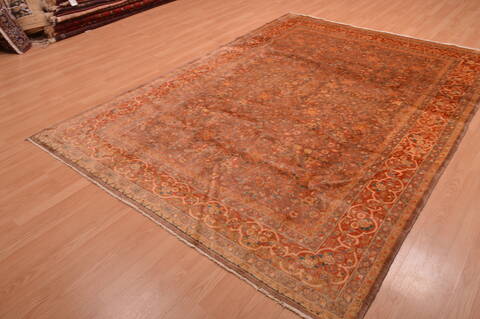 Kashan Orange Hand Knotted 68 X 94  Area Rug 100-109207 Image 2