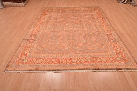 Kashan Orange Hand Knotted 68 X 94  Area Rug 100-109207 Image 4