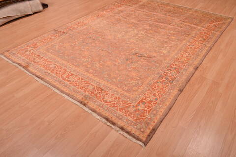Kashan Orange Hand Knotted 68 X 94  Area Rug 100-109207 Image 5