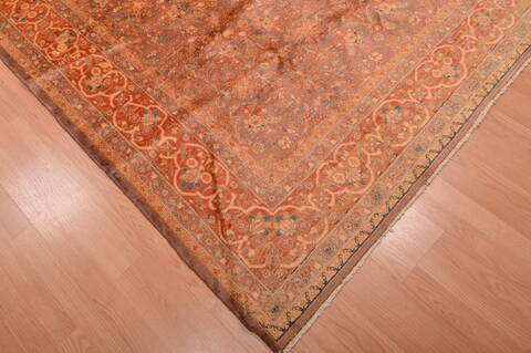 Kashan Orange Hand Knotted 68 X 94  Area Rug 100-109207 Image 9