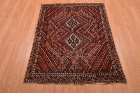 Shahre Babak Red Hand Knotted 35 X 49  Area Rug 100-109211 Image 1