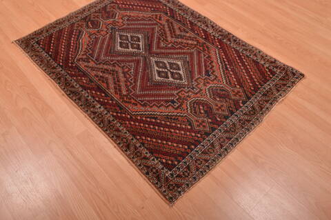 Shahre Babak Red Hand Knotted 35 X 49  Area Rug 100-109211 Image 3