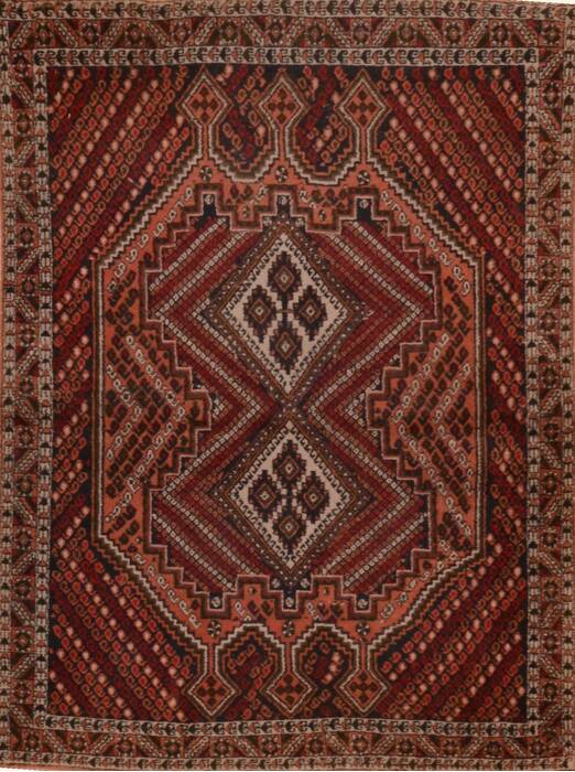Shahre Babak Red Hand Knotted 35 X 49  Area Rug 100-109211 Image 0