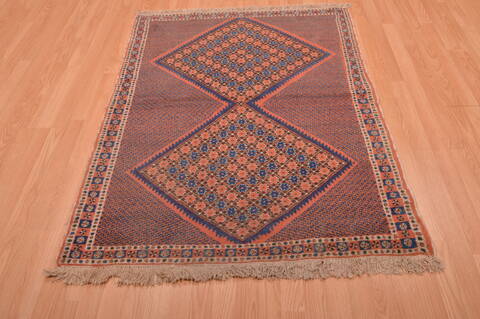 Afshar Brown Hand Knotted 39 X 52  Area Rug 100-109212 Image 4